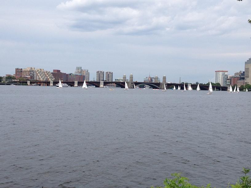 Saling on the Charles River Boston