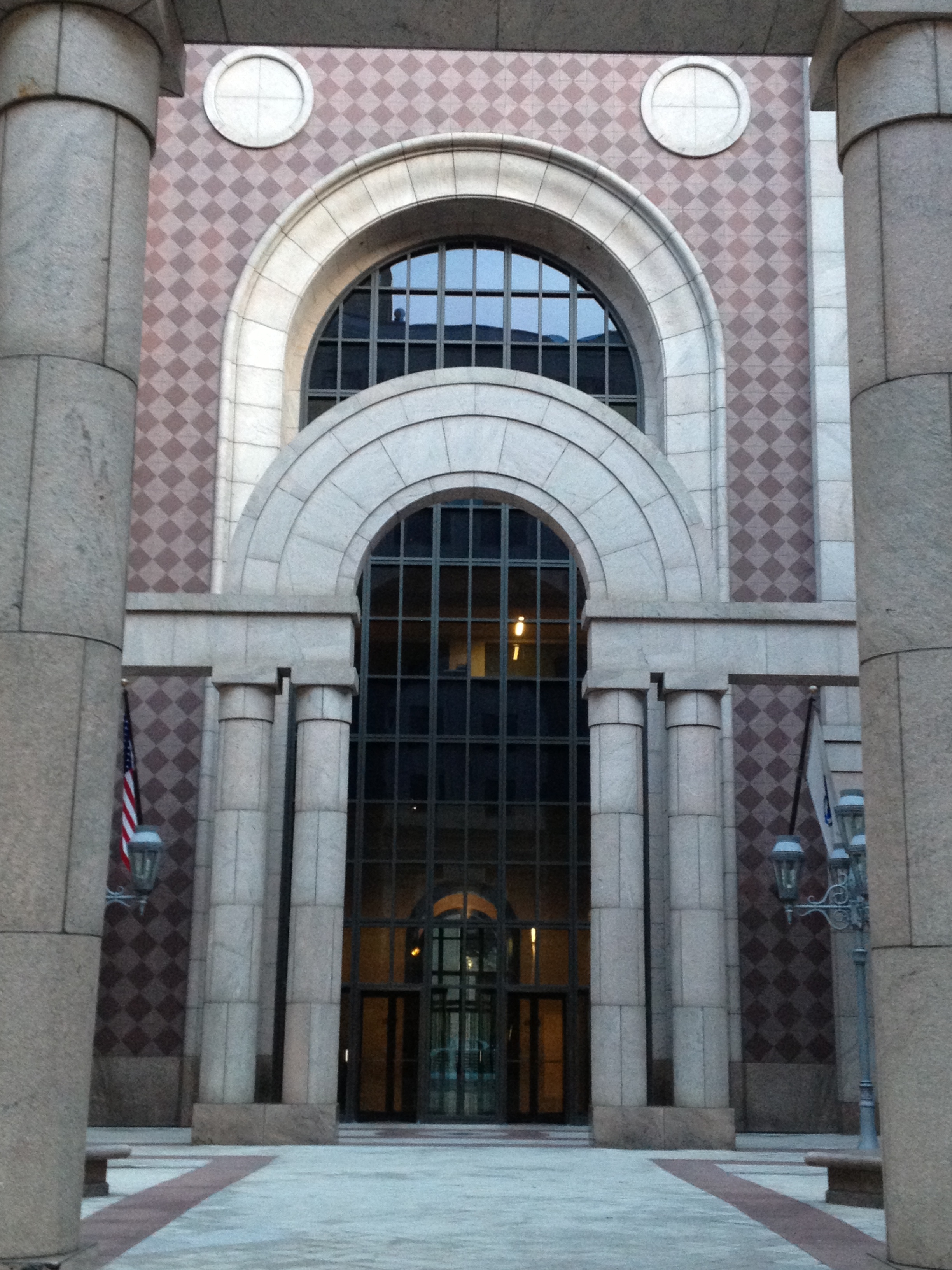 Beautiful large front entrance to a building